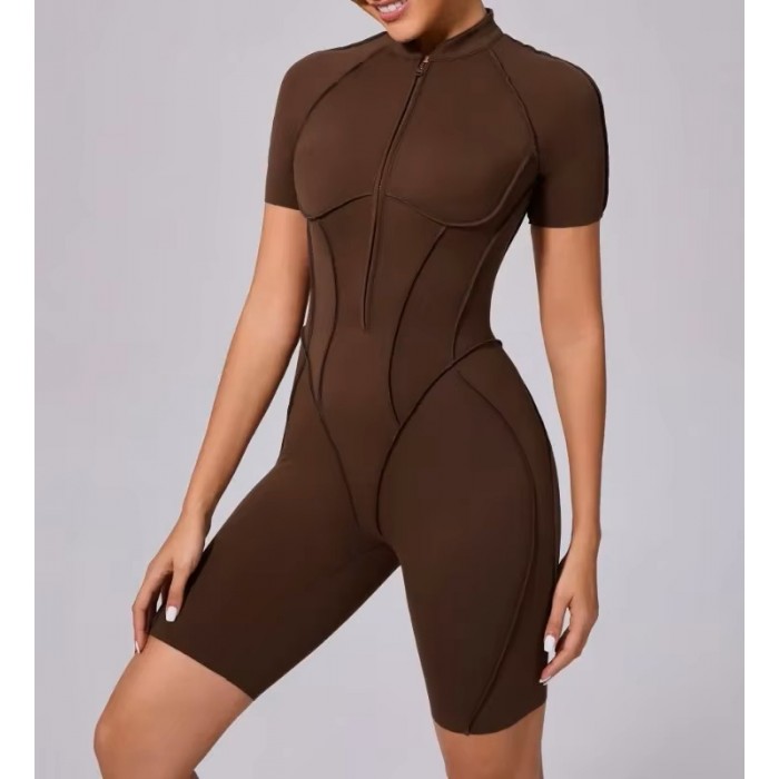 Короткий комбінізон Shorts Body T-shirt Skin model 109 (Chocolate) Короткий комбінізон Shorts Body T-shirt Skin model 109 (Chocolate)